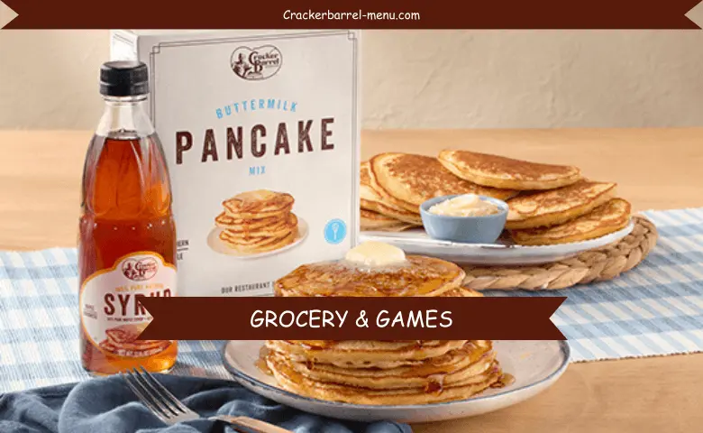 Cracker barrel grocery & games catering menu