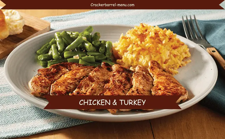 cracker barrel chicken and turkey menu