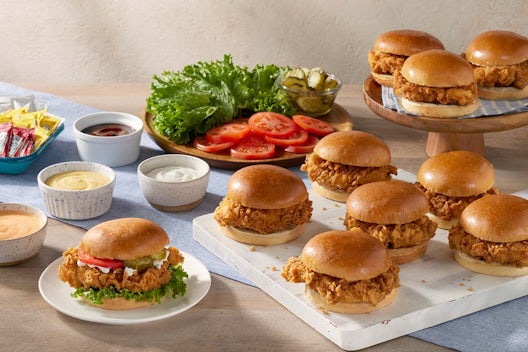 Build Your Own Fried Homestyle Chicken Sandwich Bar