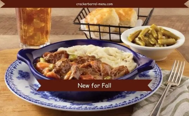 Cracker barrel new for fall menu